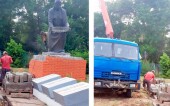 В ст.Красноярской проводится реконструкция памятника «Скорбящая мать»
