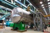 Первый корпус парогенератора для первого блока Курской АЭС-2 успешно прошел гидроиспытания на Атоммаше