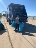 ЭкоЦентр: В Волгодонске очистили набережную Цимлянского водохранилища от мусора