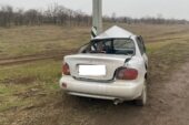 Девушка-водитель врезалась в столб на донской трассе
