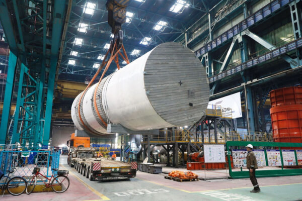 Изготовленные Атоммашем внутрикорпусные устройства ВВЭР-ТОИ доставлены на стройплощадку Курской АЭС-2