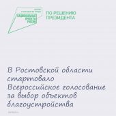 В Ростовской области стартовало Всероссийское голосование за выбор объектов благоустройства